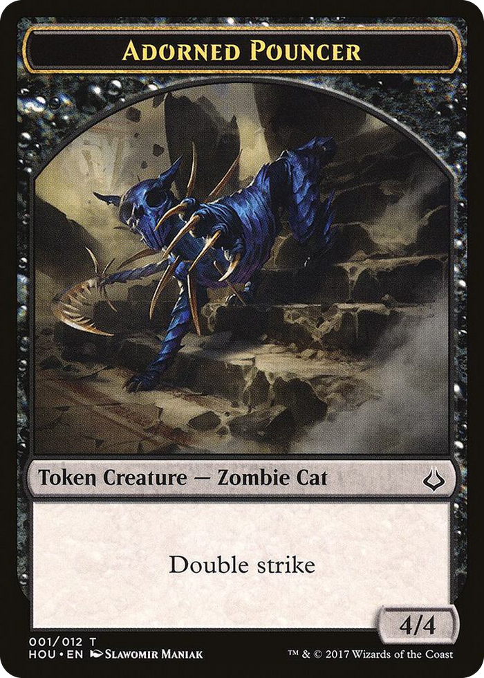 Adorned Pouncer // Warrior Double-Sided Token #1 T - Hour of Devastation Pokemon card