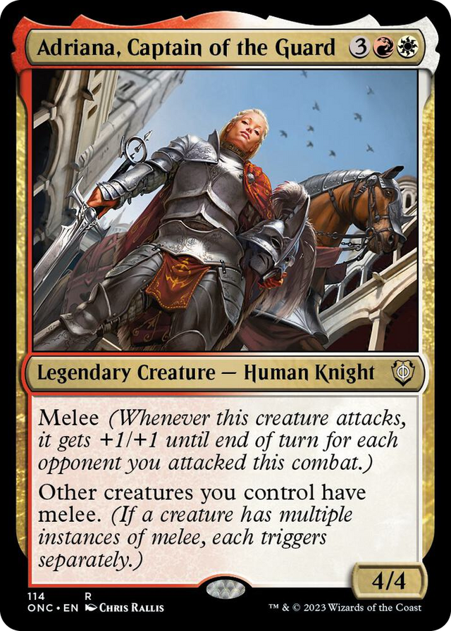 0114 Adriana, Captain of the Guard R Commander: Phyrexia: All Will Be One