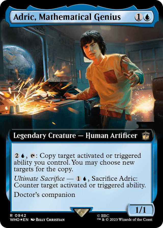 0942 Adric, Mathematical Genius (Extended Art) (Surge Foil) R Universes Beyond: Doctor Who
