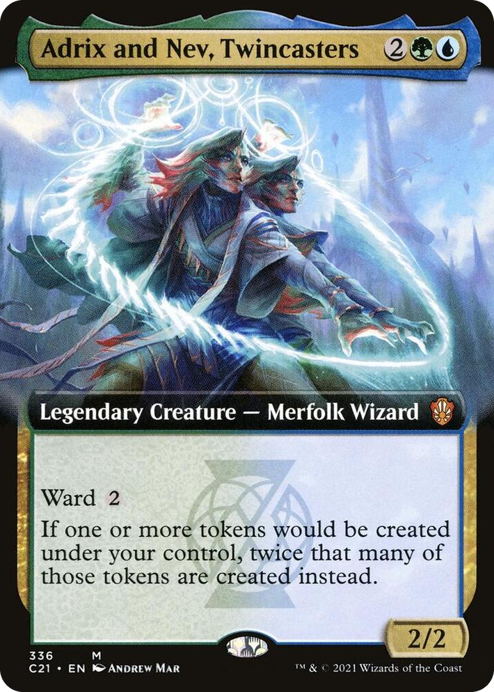 0336 Adrix and Nev, Twincasters (Extended Art) M Commander 2021