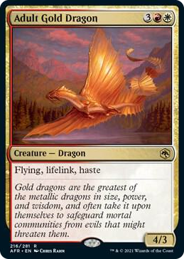 0216 Adult Gold Dragon R Adventures in the Forgotten Realms