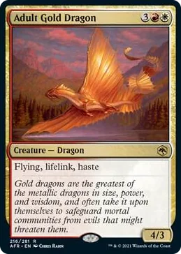 0216 Adult Gold Dragon R Adventures in the Forgotten Realms