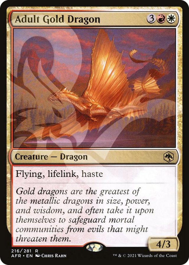 0216 Adult Gold Dragon R AFR Ampersand Promos