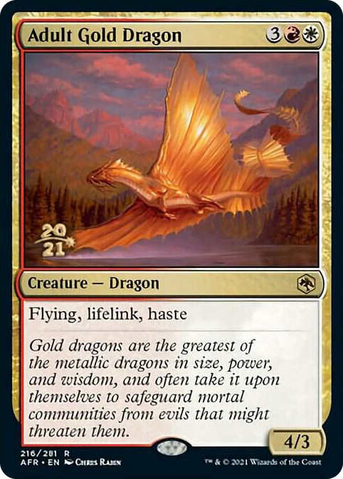 Adult Gold Dragon #216 R - Prerelease Cards Pokemon card