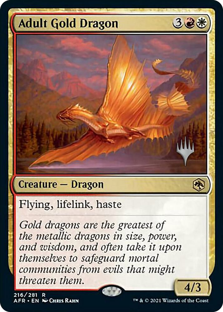 0216 Adult Gold Dragon R Promo Pack: Adventures in the Forgotten Realms
