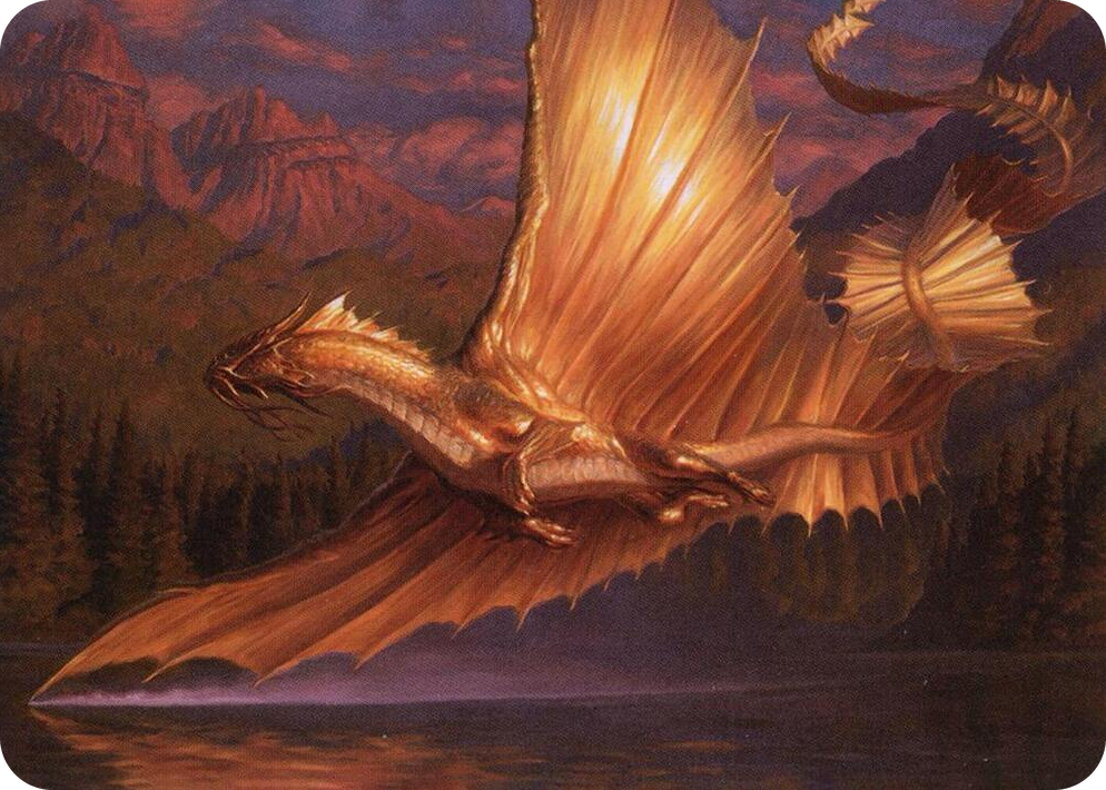 0058 Adult Gold Dragon Art Card S Art Series: Adventures in the Forgotten Realms