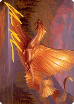 0058 Adult Gold Dragon Art Card (Gold-Stamped Signature) S Art Series: Adventures in the Forgotten Realms