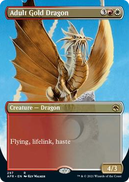 0297 Adult Gold Dragon (Borderless) R Adventures in the Forgotten Realms