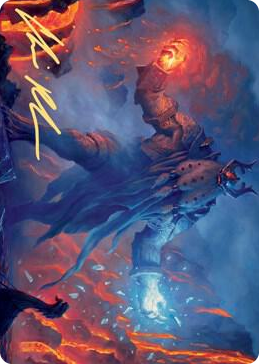 0055 Aegar, the Freezing Flame Art Card (Gold-Stamped Signature) S Art Series: Kaldheim
