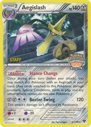 0085 Aegislash - 85/146 (Regional Championships) [Staff] Promo League & Championship Cards