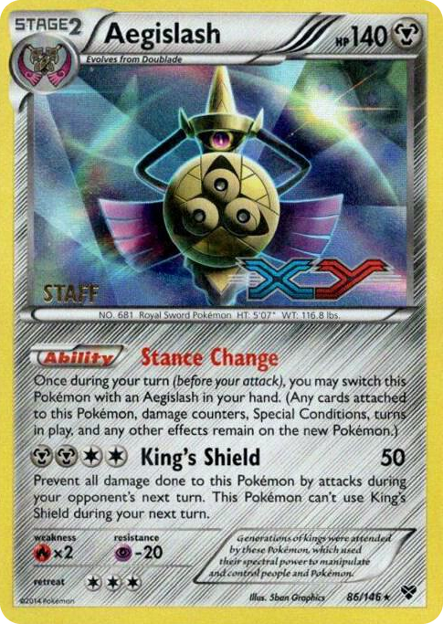 0086 Aegislash - 86/146 (Prerelease) [Staff] Promo XY Promos