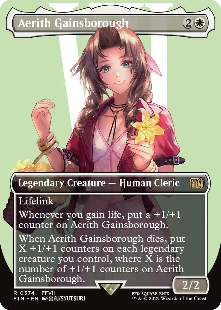 0374 Aerith Gainsborough (Borderless) R FINAL FANTASY
