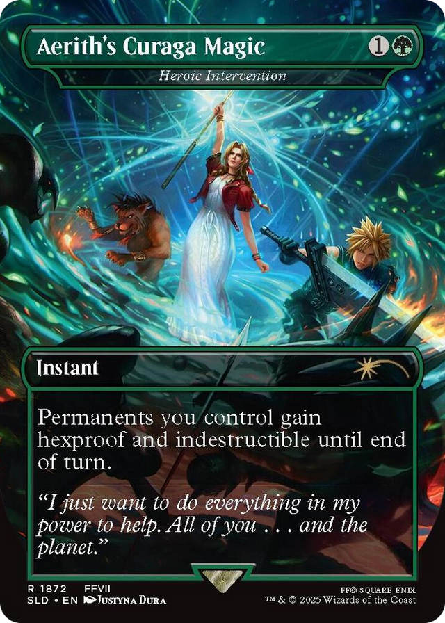 1872 Aerith's Curaga Magic - Heroic Intervention R Secret Lair Drop Series