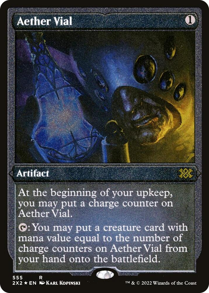 0555 Aether Vial (Foil Etched) R Double Masters 2022