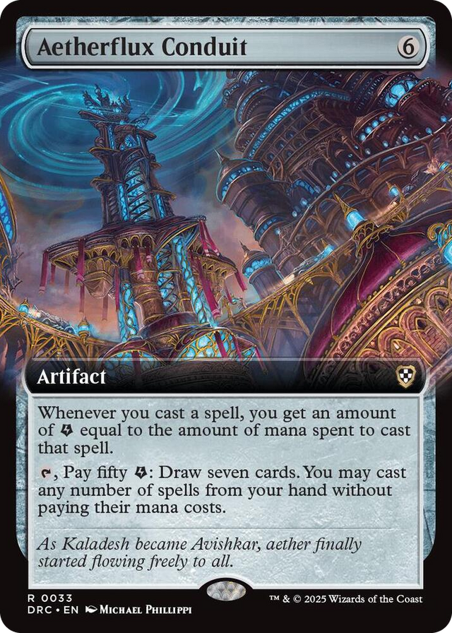 0033 Aetherflux Conduit (Extended Art) R Commander: Aetherdrift