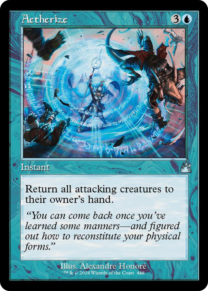 Aetherize (Retro Frame) #448 U - Ravnica Remastered Pokemon card