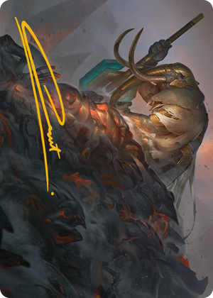 0001 Against All Odds Art Card (Gold-Stamped Signature) S Art Series: Phyrexia: All Will Be One
