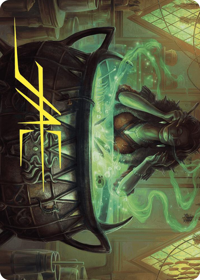 0042 Agatha's Soul Cauldron Art Card (Gold-Stamped Signature) S Art Series: Wilds of Eldraine