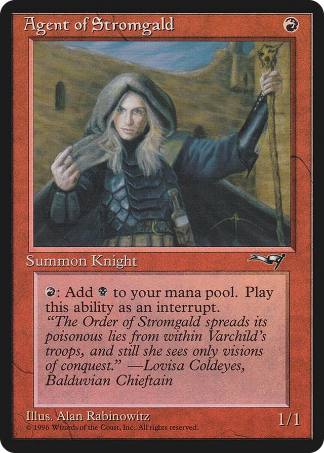 0095 Agent of Stromgald (Woman Holding Staff) C Alliances