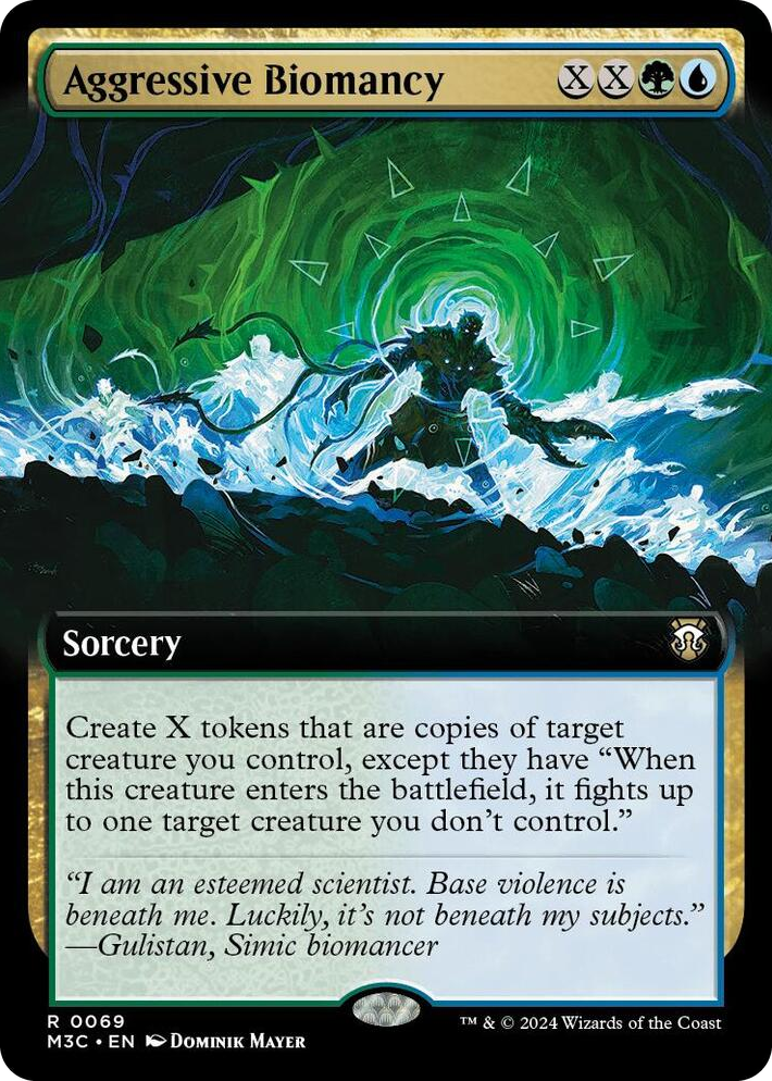 0069 Aggressive Biomancy (Extended Art) (Ripple Foil) R Commander: Modern Horizons 3