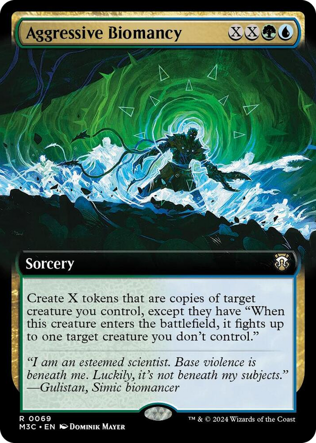0069 Aggressive Biomancy (Extended Art) (Ripple Foil) R Commander: Modern Horizons 3