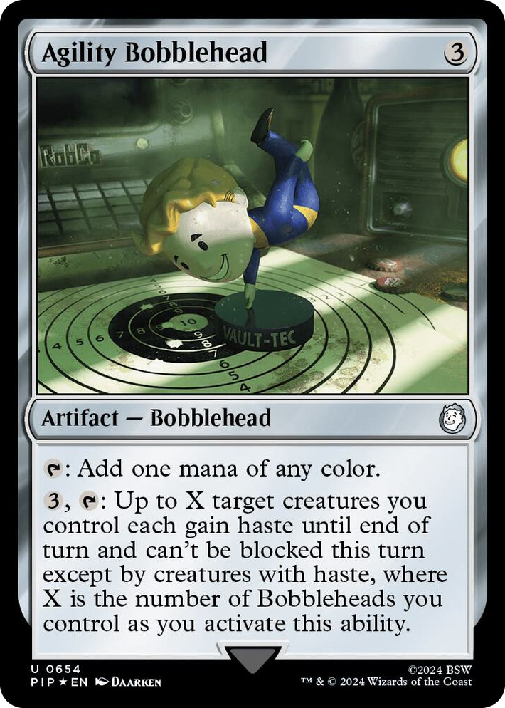 0654 Agility Bobblehead (Surge Foil) U Universes Beyond: Fallout