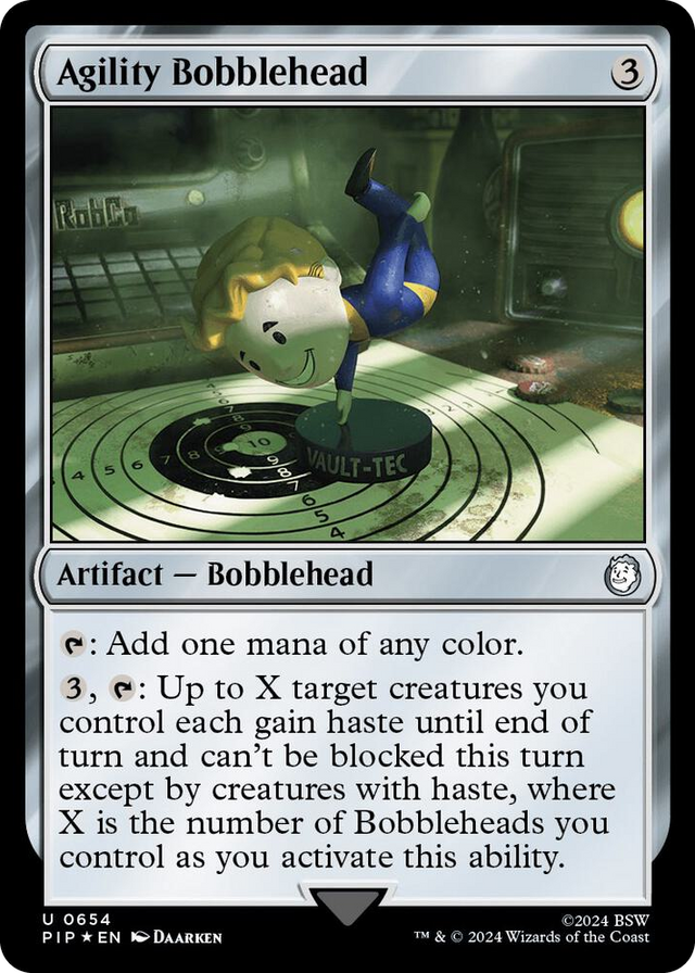 0654 Agility Bobblehead (Surge Foil) U Universes Beyond: Fallout