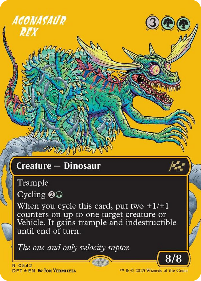 0542 Agonasaur Rex (Borderless) (First-Place Foil) R Aetherdrift