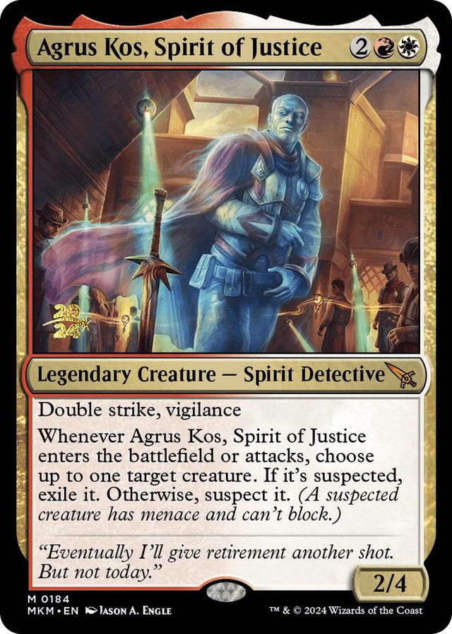 0184 Agrus Kos, Spirit of Justice M Prerelease Cards