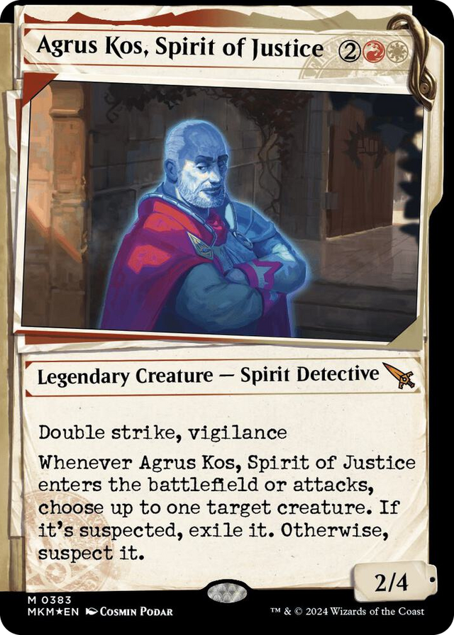 0383 Agrus Kos, Spirit of Justice (Showcase) (Invisible Ink) M Murders at Karlov Manor