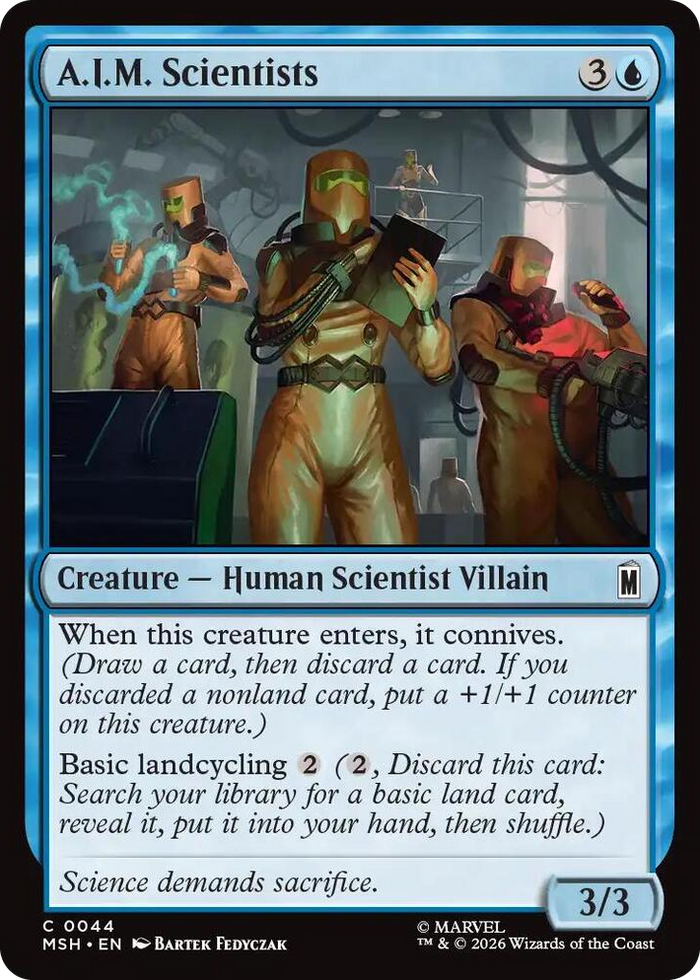 A.I.M. Scientists #44 C - Marvel Super Heroes Pokemon card