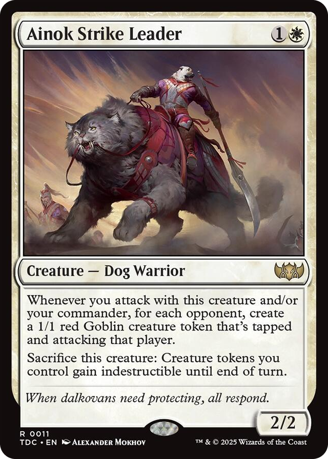 Ainok Strike Leader #11 R - Commander: Tarkir: Dragonstorm Pokemon card