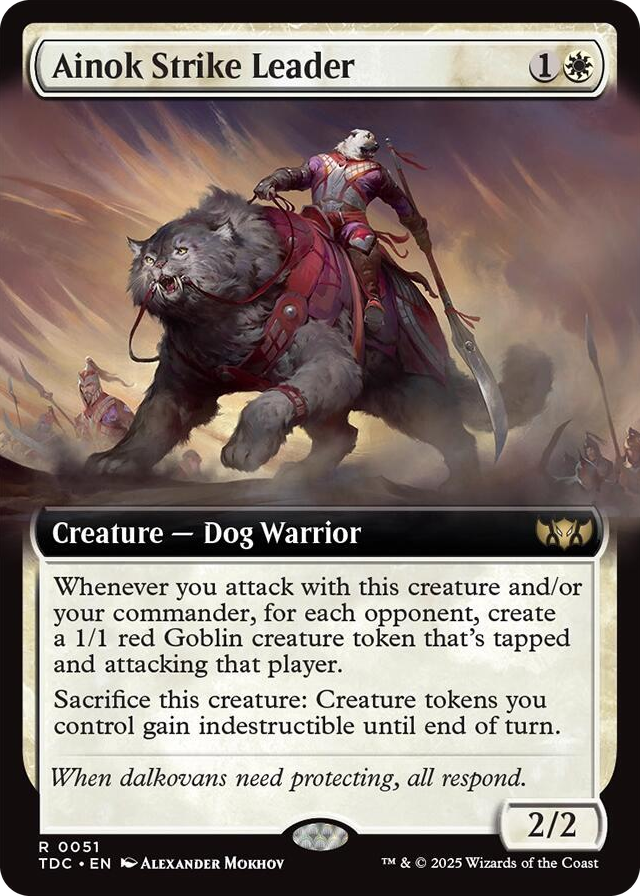 Ainok Strike Leader (Extended Art) #51 R - Commander: Tarkir: Dragonstorm Pokemon card