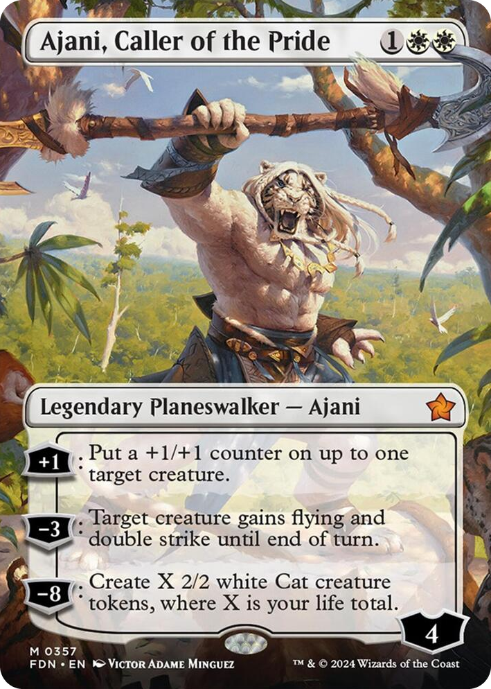 0357 Ajani, Caller of the Pride (Borderless) M Foundations
