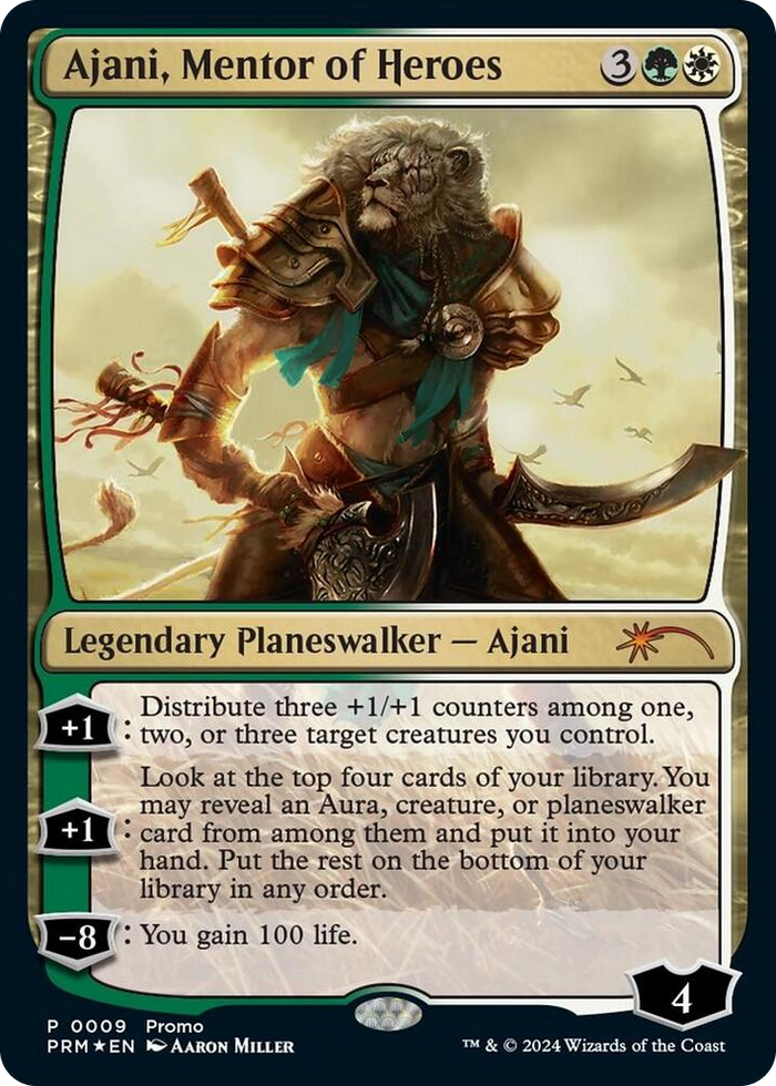Ajani, Mentor of Heroes (Deluxe Commander Kit) #9 P - Unique and Miscellaneous Promos Pokemon card
