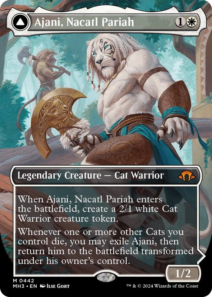 0442 Ajani, Nacatl Pariah (Borderless) M Modern Horizons 3