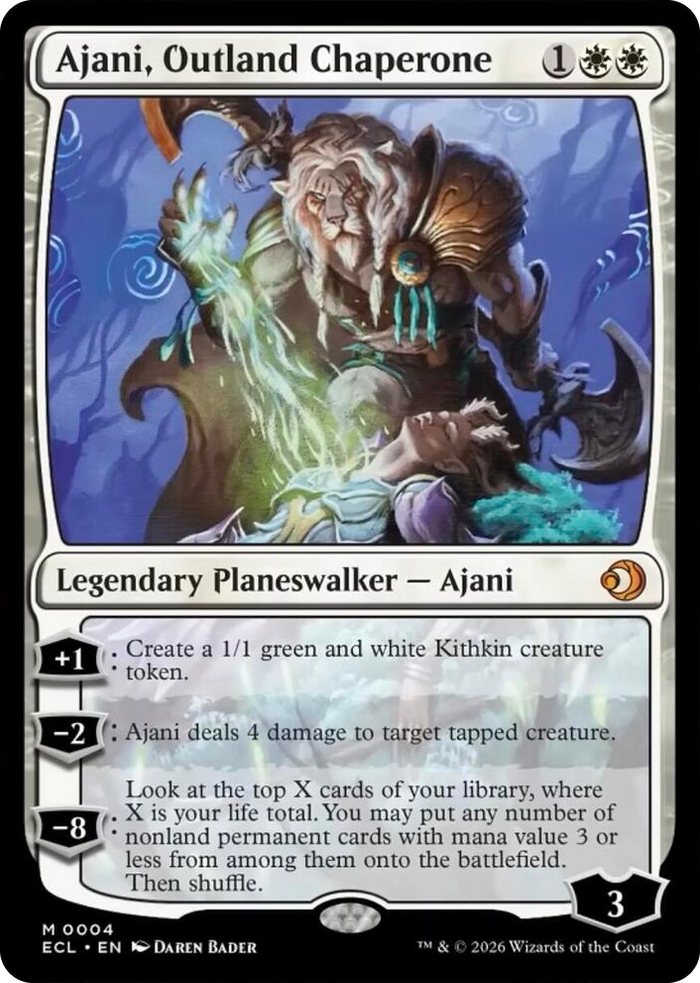 Ajani, Outland Chaperone #4 M - Lorwyn Eclipsed Pokemon card