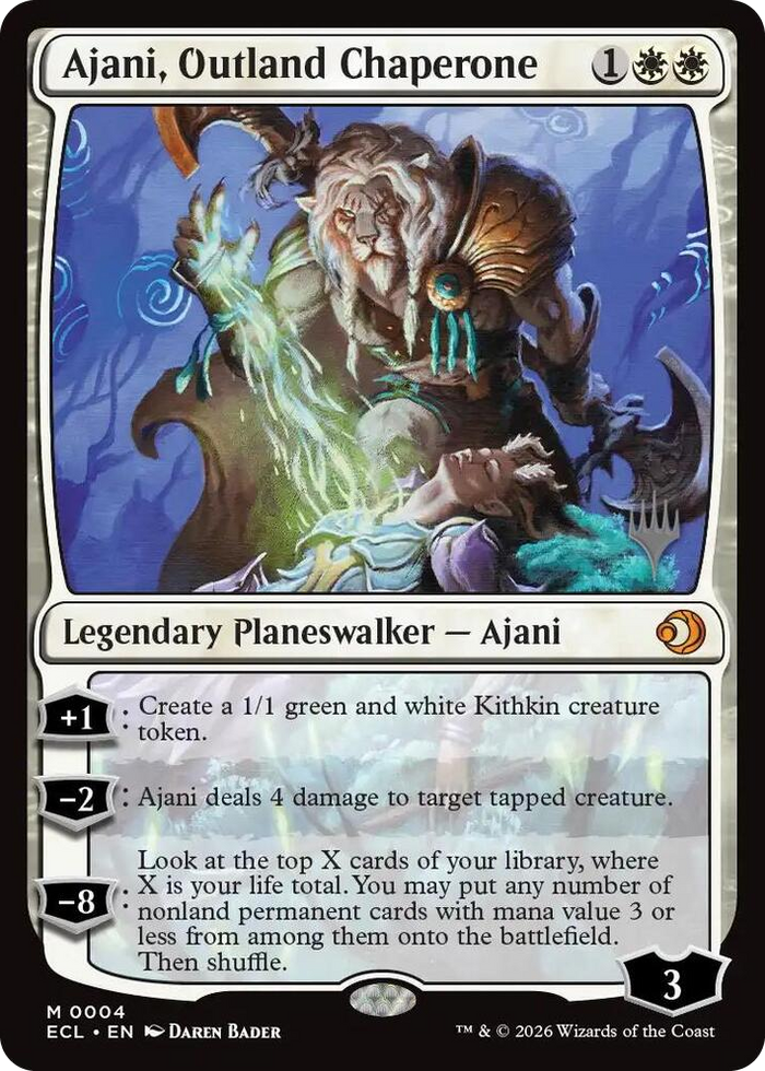 Ajani, Outland Chaperone #4 M - Promo Pack: Lorwyn Eclipsed Pokemon card