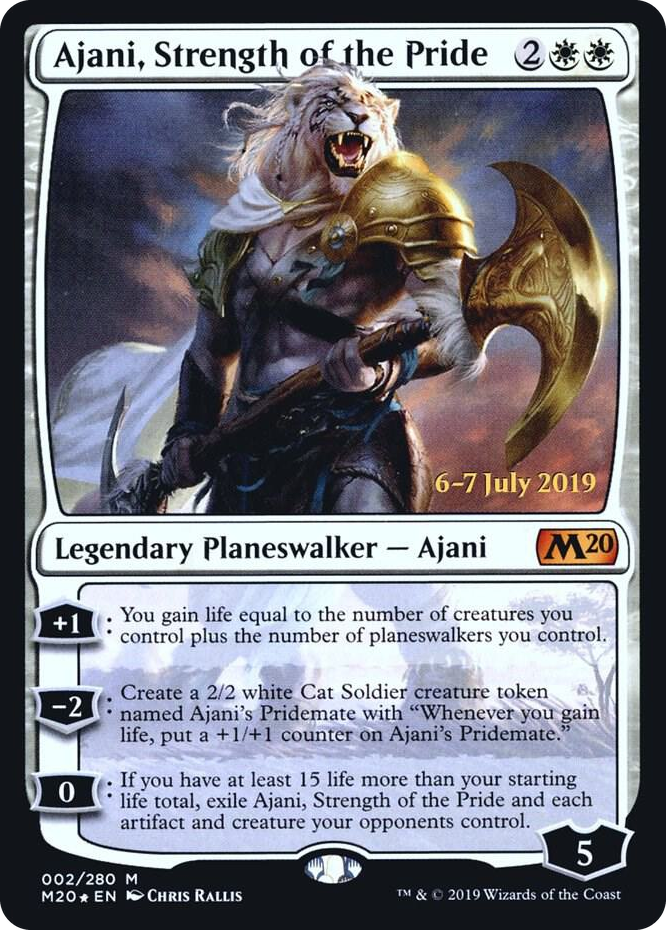 0002 Ajani, Strength of the Pride M Prerelease Cards