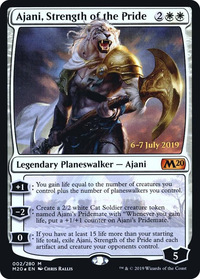 0002 Ajani, Strength of the Pride M Prerelease Cards