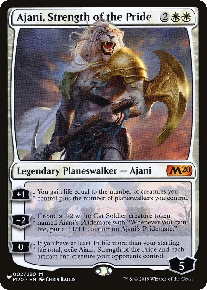 0002 Ajani, Strength of the Pride M The List Reprints