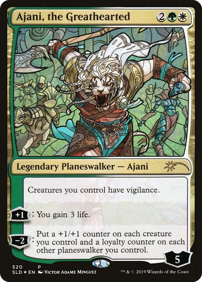 Ajani, the Greathearted (Stained Glass) #520 P - Secret Lair Drop Series Pokemon card