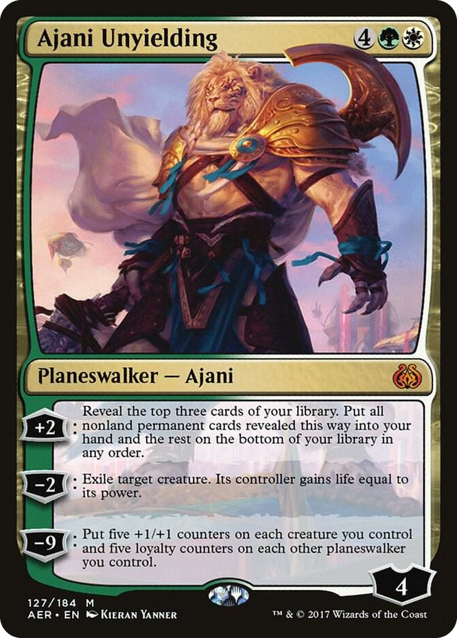 Ajani Unyielding #127 M - Aether Revolt Pokemon card