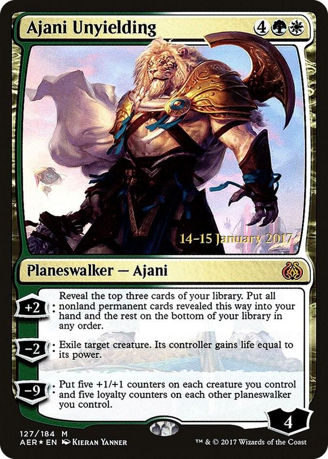 0127 Ajani Unyielding M Prerelease Cards
