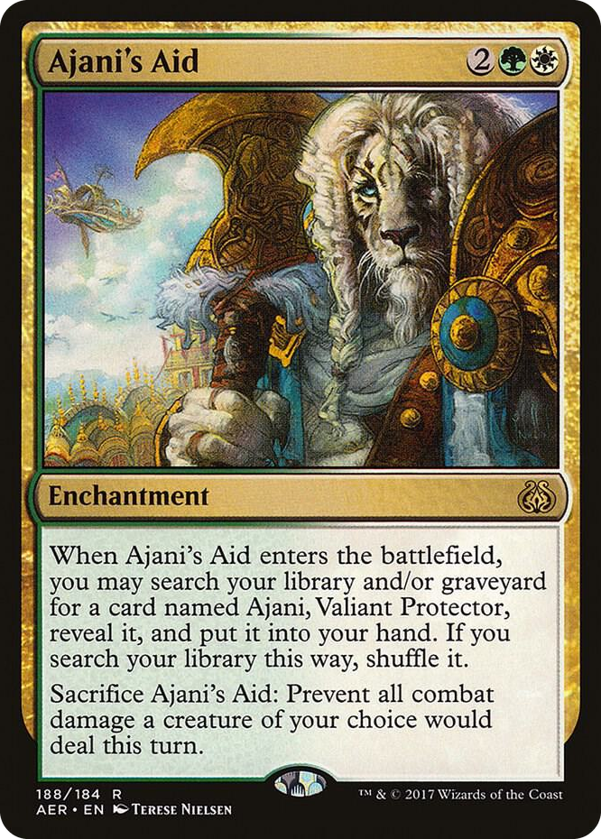 Ajani's Aid #188 R - Aether Revolt Pokemon card