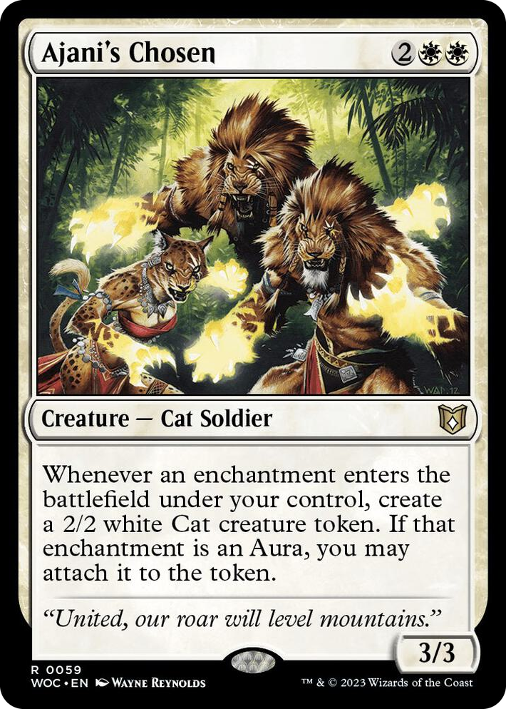 0059 Ajani's Chosen R Commander: Wilds of Eldraine