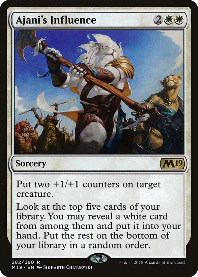 0282 Ajani's Influence R Core Set 2019