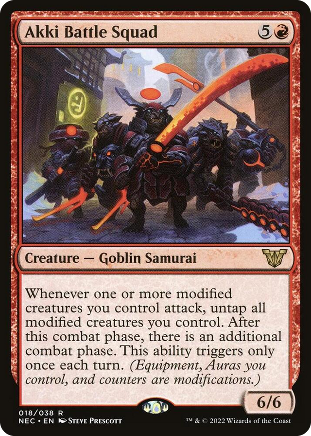 0018 Akki Battle Squad R Commander: Kamigawa: Neon Dynasty
