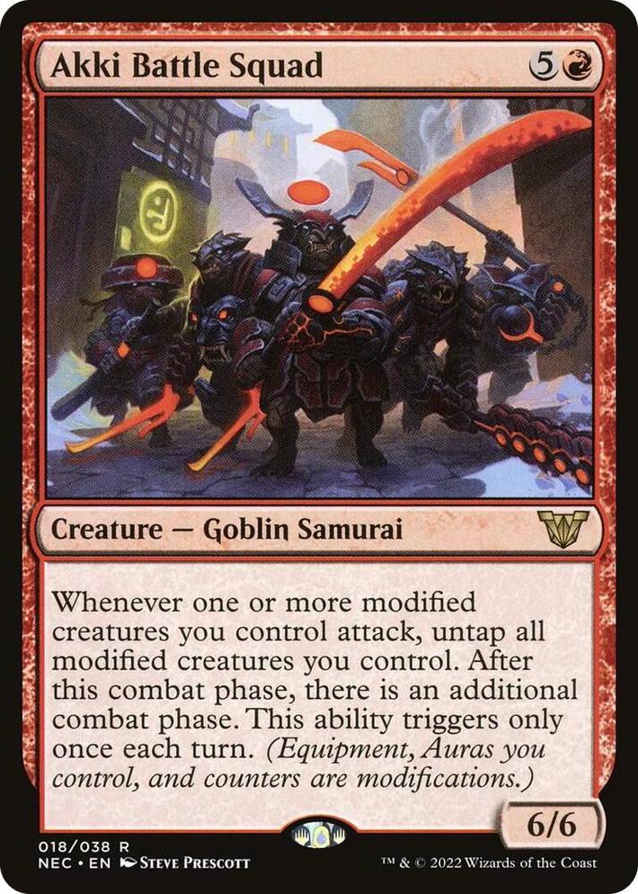 0018 Akki Battle Squad R Commander: Kamigawa: Neon Dynasty