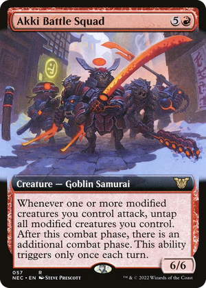 0057 Akki Battle Squad (Extended Art) R Commander: Kamigawa: Neon Dynasty